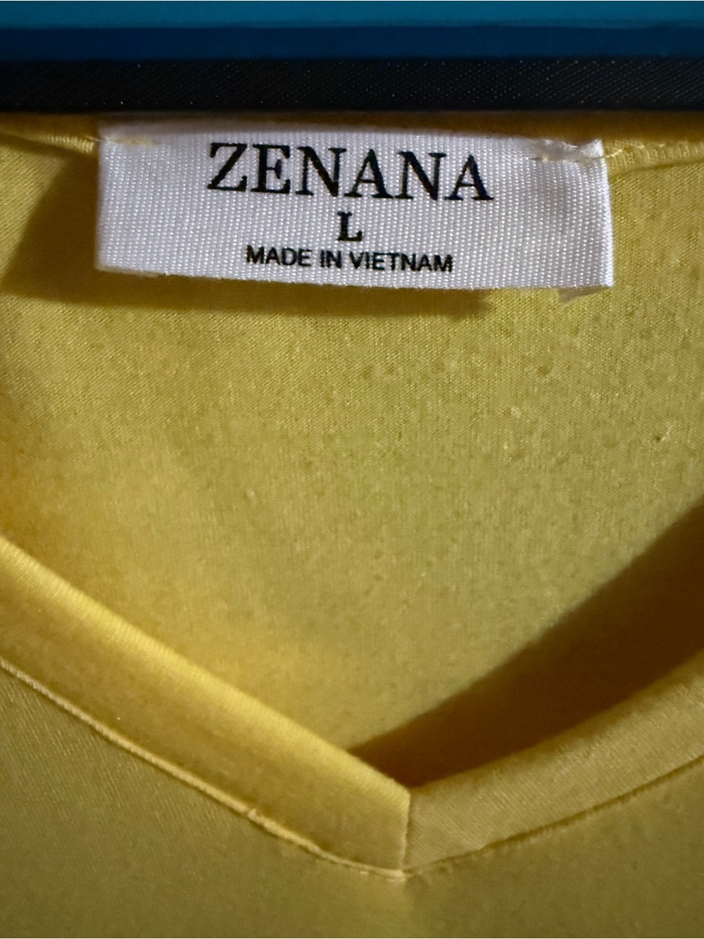 Zenana Outfitters Yellow V-Neck Short Sleeve Tee - Picture 3 of 3